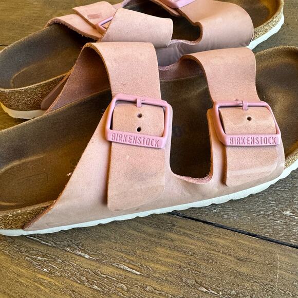 Birkenstock Arizona Soft Footbed Pink Clay US 8-8.5 EU 39 Suede Upper Narrow - Picture 5 of 11
